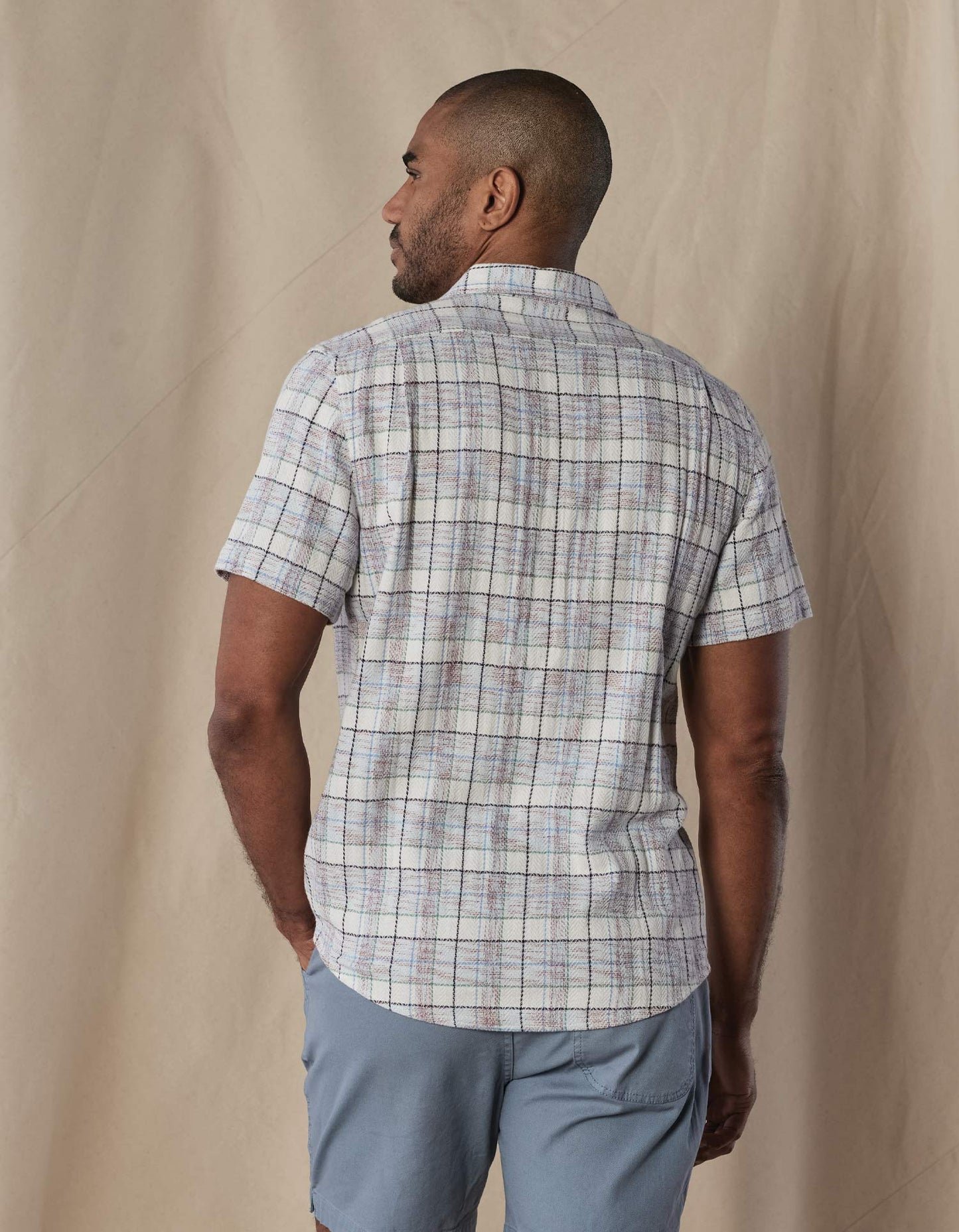 Freshwater button up shirt- Clear Sky Plaid