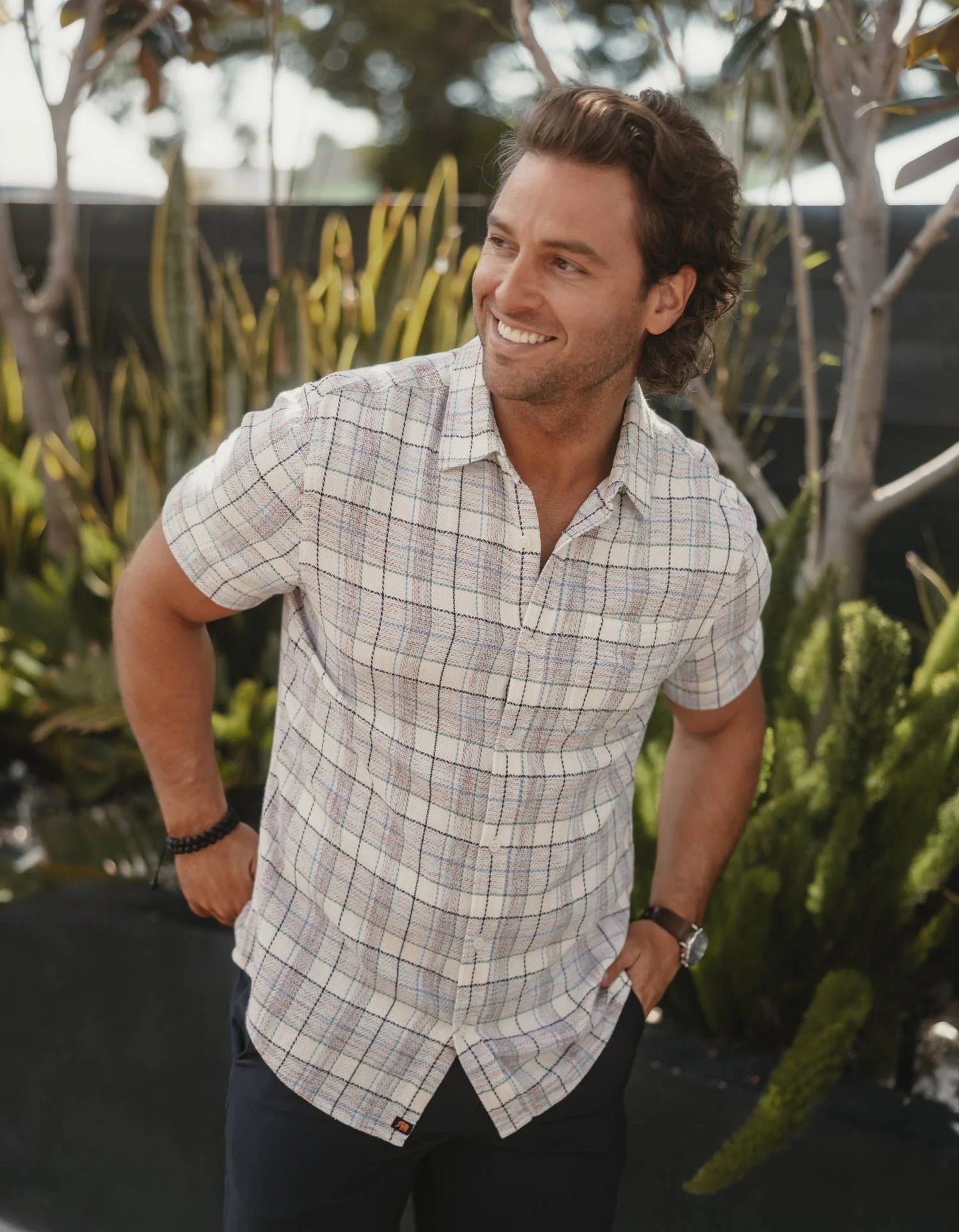 Freshwater button up shirt- Clear Sky Plaid