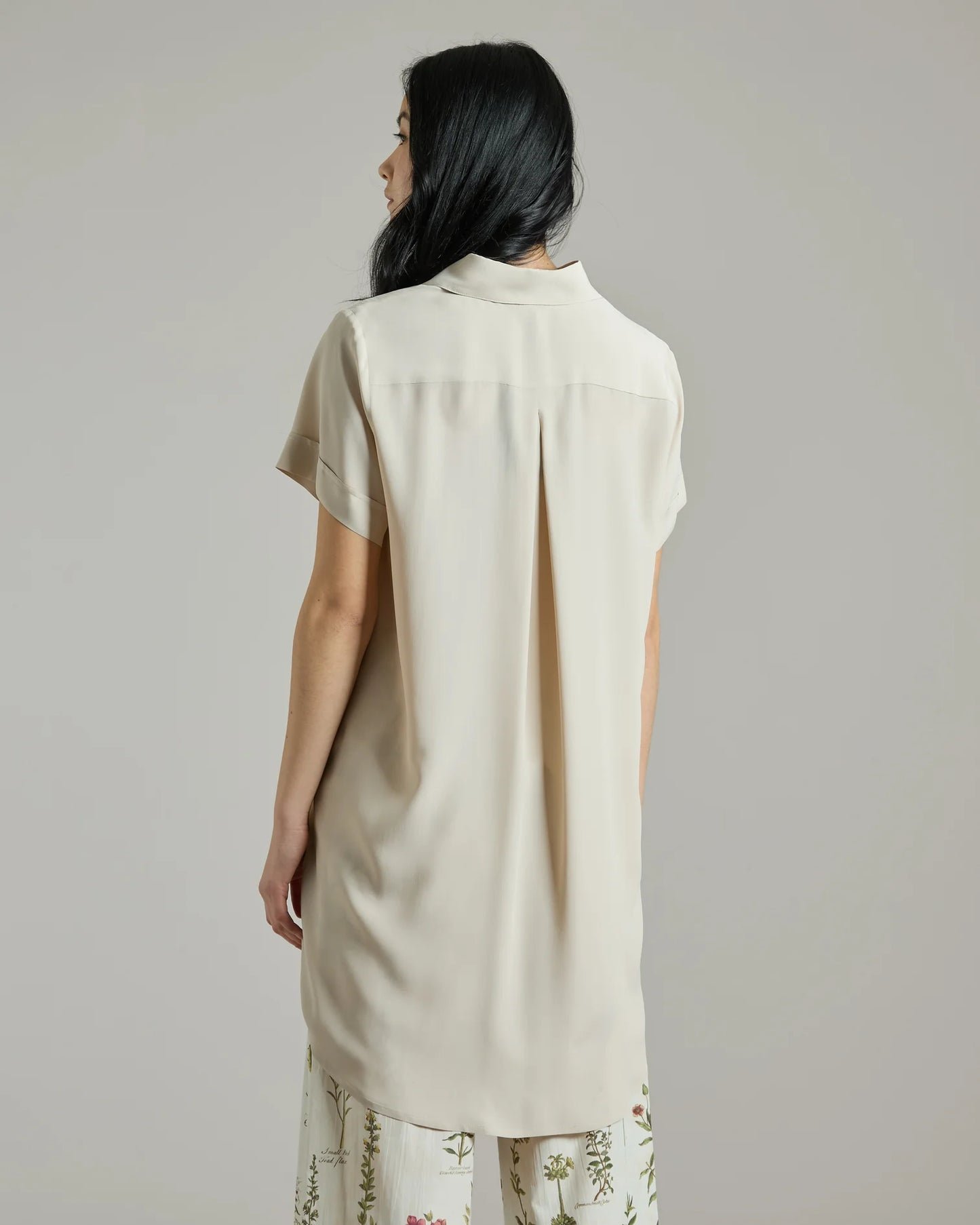 Silk-Blend shirt Dress